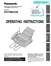 Panasonic KX-FMC230 Operating Instructions Manual