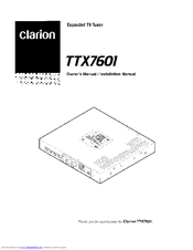 Clarion TTX7601 Owners And Installation Manual