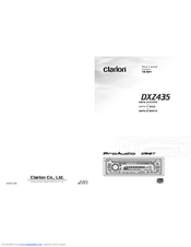 Clarion ProAudio DXZ435  DXZ435 DXZ435 Owner's Manual