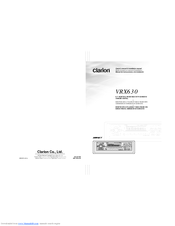 Clarion pro audio vrx 630 Owners & Installation Manual