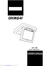 Clarion OHM641 Owner's Manual