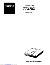 Clarion PROVIDEO TTX7101 Owner's Manual