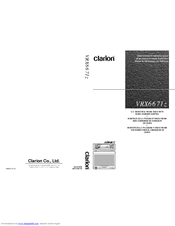 Clarion VRX6671Z Owner's Manual & Installation Manual