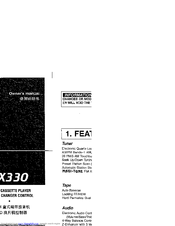 Clarion C-Bus AX330 Owner's Manual