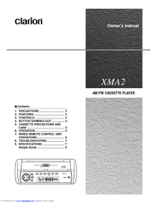 Clarion XMA2 Owner's Manual