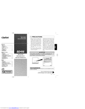 Clarion BD416 Owner's Manual