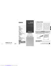 Clarion DX425 Owner's Manual