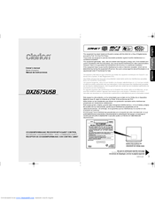Clarion DXZ675USB Owner's Manual