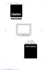 Clarion VMA5092 Owner's Manual