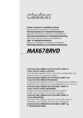 Clarion MAX678RVD Owner's Manual & Installation Manual