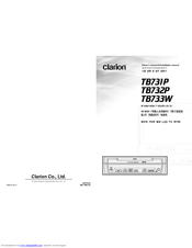 Clarion TB731P Owner's Manual & Installation Manual
