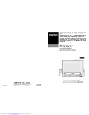 Clarion TVX5653 Owner's Manual And Installation