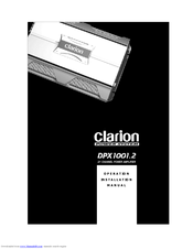 Clarion DPX1001.2 Operating & Installation Manual