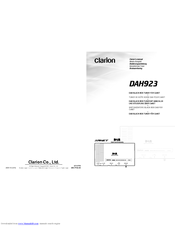 Clarion DAH923 Owner's Manual