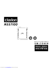 Clarion MSS7100 Owner's Manual & Installation Manual