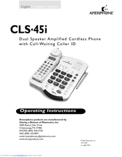 Ameriphone CLS-45i Operating Instructions Manual