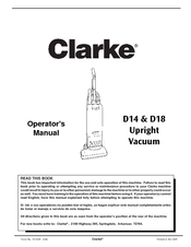 Clarke D18 Operator's Manual