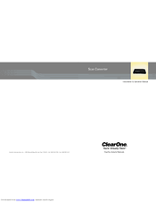 ClearOne Scan Converter Installation And Operation Manual