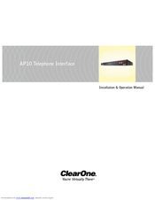 ClearOne AP10 Installation And Operation Manual