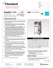 Cleveland SteamChef 3 Specifications