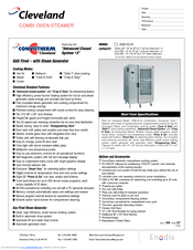 Cleveland Convotherm OGB-20.20 Specification Sheet