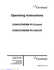 Cleveland Convotherm PC-HACCP Operating Instructions Manual
