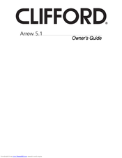 Clifford Arrow 5.1 Owner's Manual