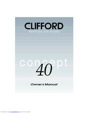 Clifford Concept 40 Owner's Manual