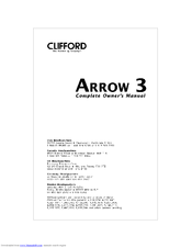 Clifford cyber Arrow 3 Owner's Manual