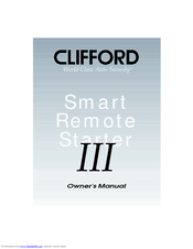 Clifford Smart Remote Starter III Owner's Manual