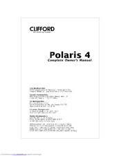 Clifford Polaris 4 Owner's Manual