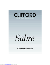 Clifford Sabre Owner's Manual