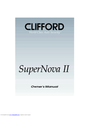 Clifford SuperNova II Owner's Manual