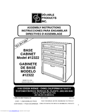 Do+Able Products 12322 Assembly Instructions Manual