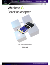 CNET Wireless-G CardBus Adapter CWC-800 User Manual
