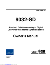 Cobalt Digital Inc 9032-SD Owner's Manual