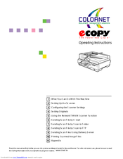 CNET ColorNet ecopy Operating Instructions Manual