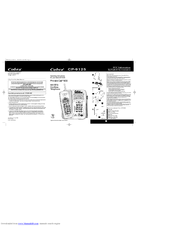 Cobra CP-9125 Operating Instructions Manual
