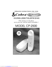 Cobra Intenna CP-2500 Operating Instructions Manual