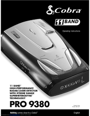 Cobra Pro 9380 Operating Instructions Manual