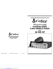 Cobra 29 WX ST Operating Instructions Manual