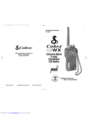 Cobra 45WX Operating Instructions Manual