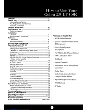 Cobra 29 LTD SE Operating Instructions Manual