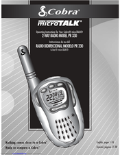 Cobra microTALK PR 330 Operating Instructions Manual