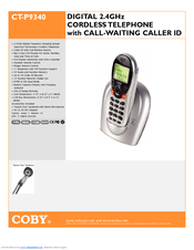 Coby CT-P9340 Specifications