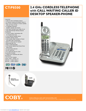 Coby CT-P8500 Specifications