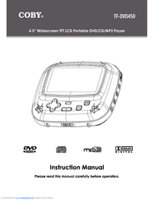 Coby TF-DVD450 Instruction Manual