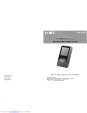 Coby MPC758 - 512 MB Digital Player User Manual