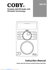 Coby HDR700 - Portable HD Radio System Instruction Manual