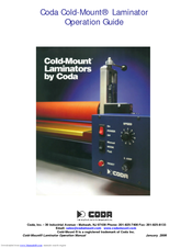 Coda Cold-Mount Operation Manual